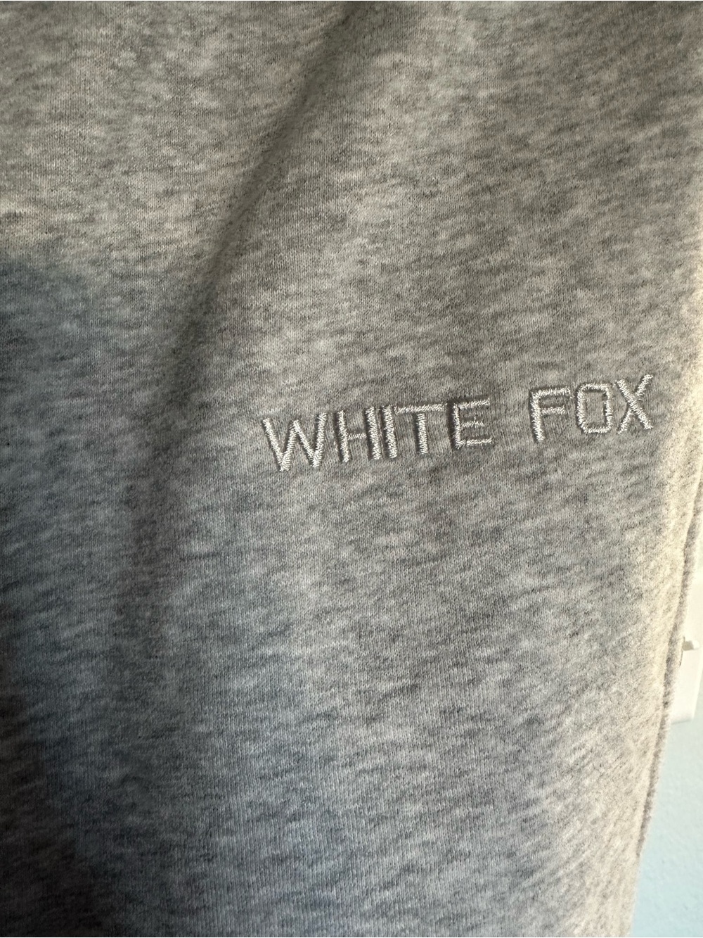 White Fox Boutique Gray High-Waist Straight Leg Drawstring Sweatpants - Picture 4 of 6